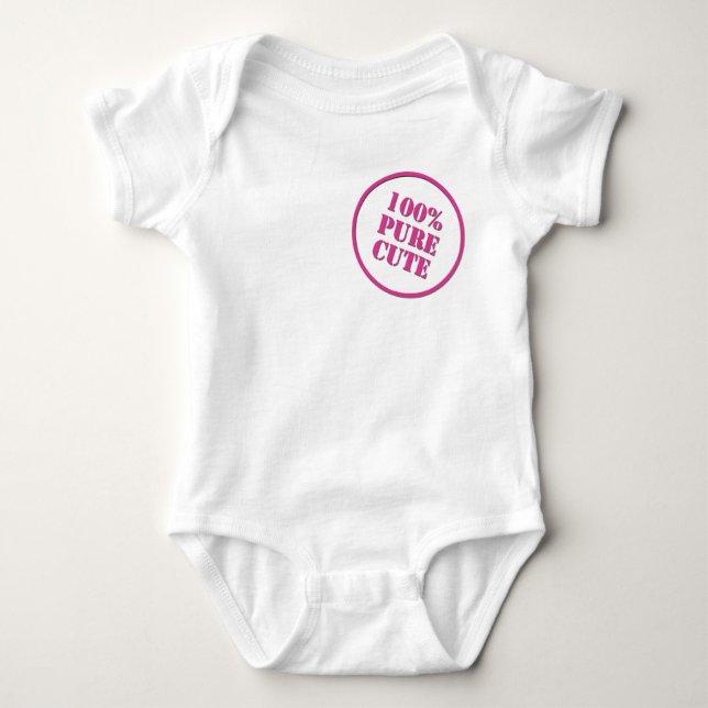 100% Pure Cute Baby Bodysuit (Front)