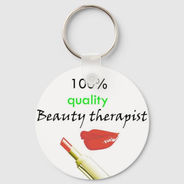 100% quality beauty therapist key ring (Front)