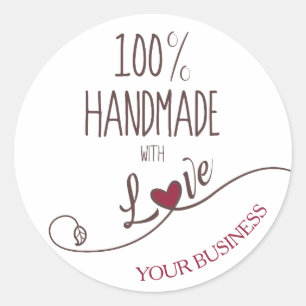 100% Quote Articles Handmade Classic Round Sticker
