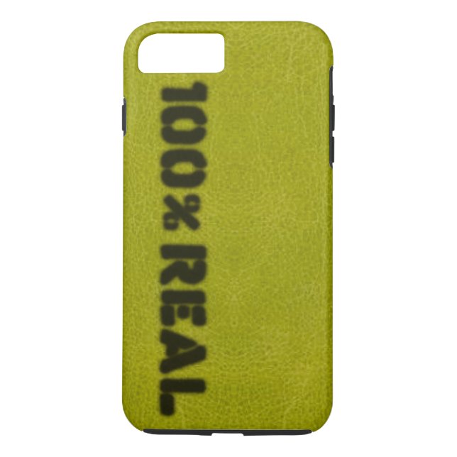100% Real Apple Green Leather Look Case-Mate iPhone Case (Back)