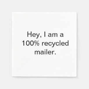 100% recycled mailer eco friendly company name cus napkin