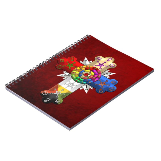 [100] Rosy Cross (Rose Croix) Spiral Notebook (Left Side)