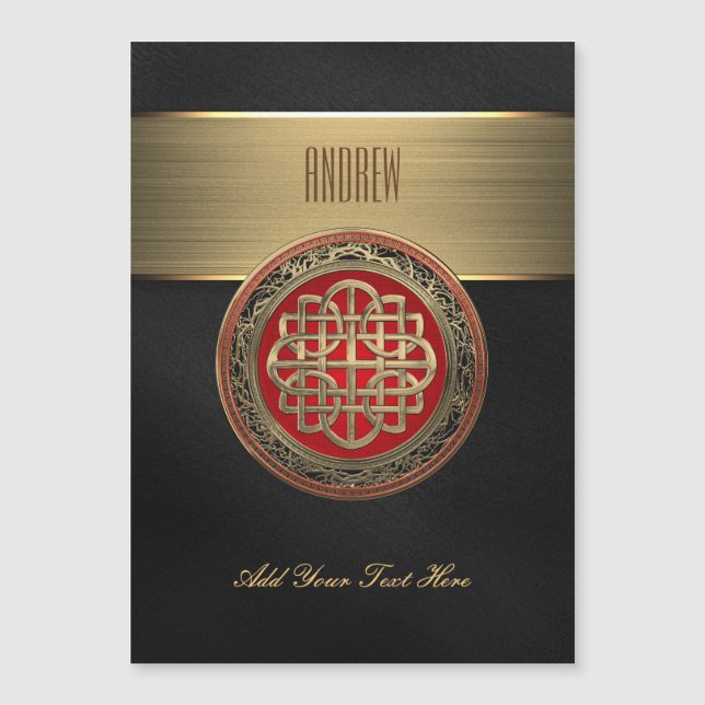 [100] Sacred Celtic Gold Knot Cross (Front)