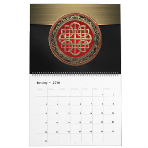 [100] Sacred Celtic Gold Knot Cross Calendar