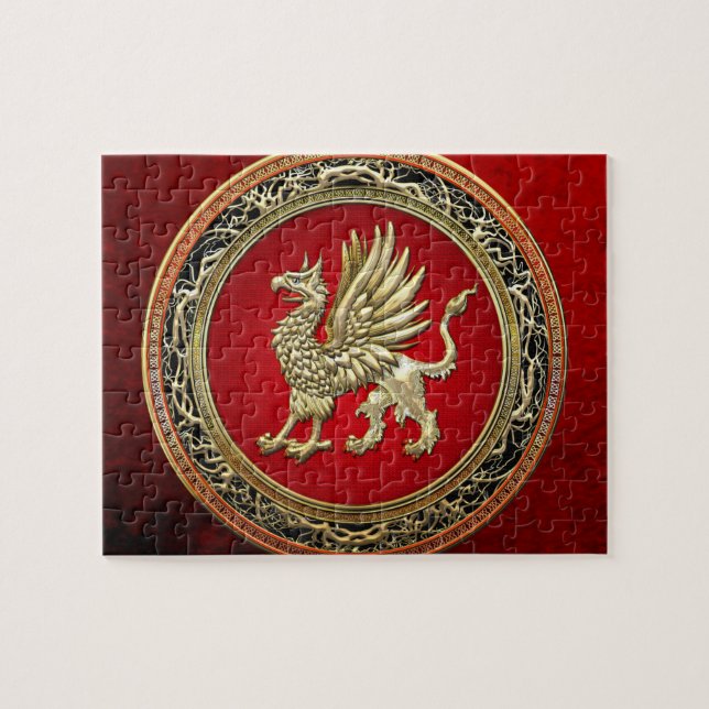 [100] Sacred Gold Griffin Jigsaw Puzzle (Horizontal)