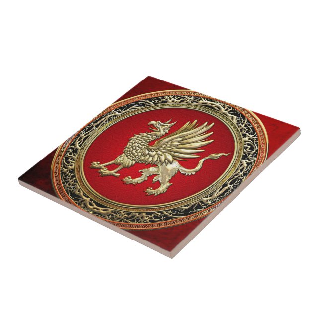 [100] Sacred Gold Griffin Tile (Side)
