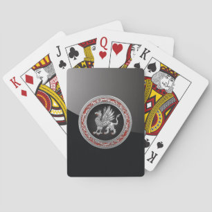 [100] Sacred Silver Griffin Playing Cards