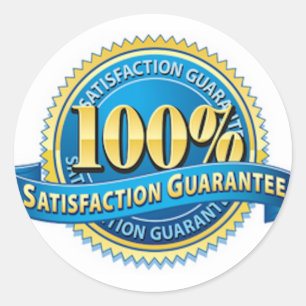 100% Satisfaction Guarantee Stickers