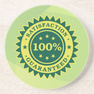 100% Satisfaction Guaranteed Sticker Coaster