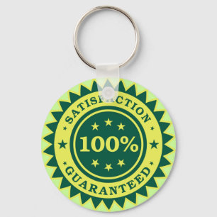 100% Satisfaction Guaranteed Sticker Key Ring