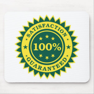 100% Satisfaction Guaranteed Sticker Mouse Pad