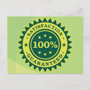 100% Satisfaction Guaranteed Sticker Postcard