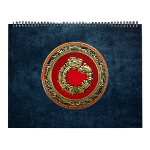 [100] Serpent God Quetzalcoatl [Gold] Calendar