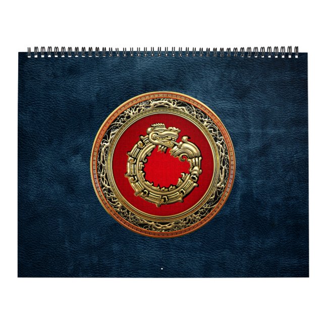 [100] Serpent God Quetzalcoatl [Gold] Calendar (Cover)