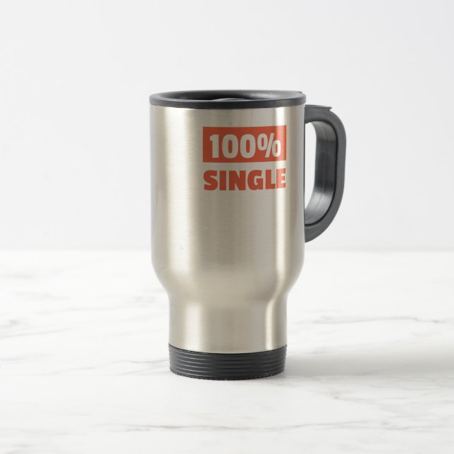 100% Single Travel Mug (Front Right)