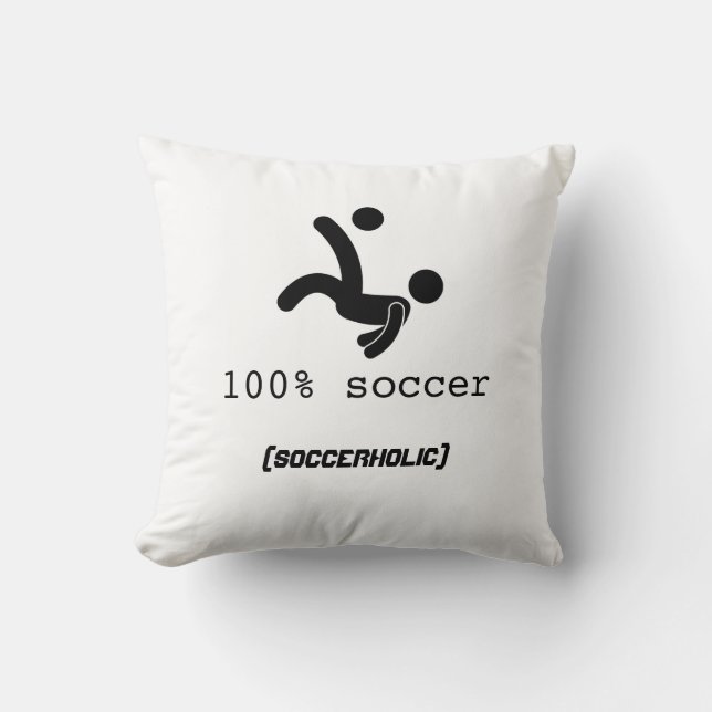 100% Soccer Pillow 16x16 (Front)