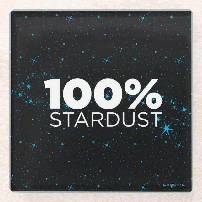 100% Stardust Glass Coaster (Front)