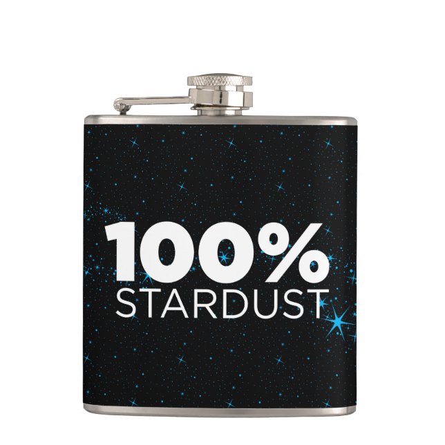 100% Stardust Hip Flask (Front)