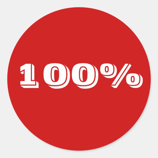 100% sticker (Front)