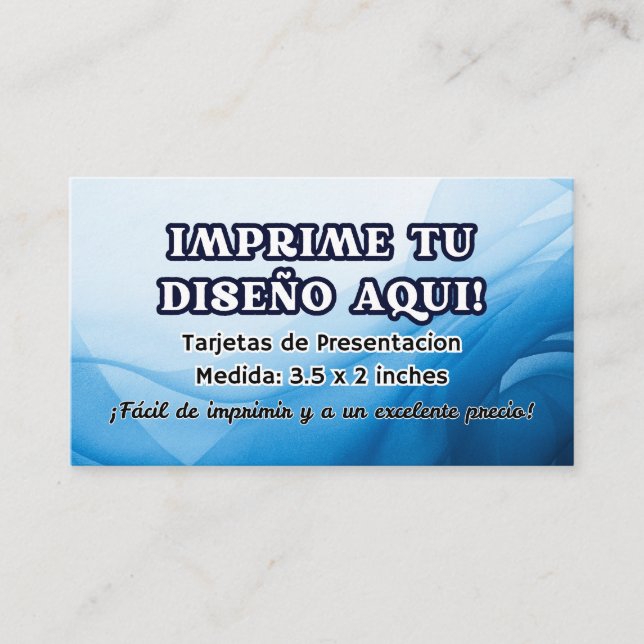 100 Tarjetas de Presentacion Imprimir Business Card (Front)