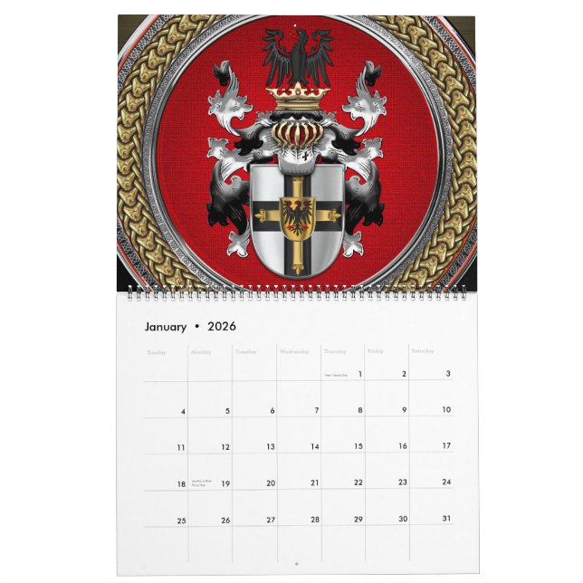 [100] Teutonic Order Coat of Arms Calendar (Jan 2026)