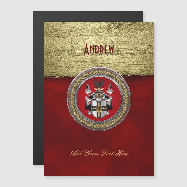 [100] Teutonic Order Coat of Arms Magnetic Invitation (Front/Back)