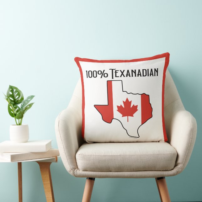 100% Texanadian Throw Pillow (Chair)