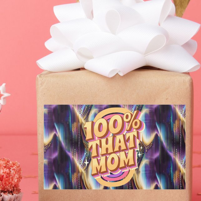 100% That Mum Abstract Pattern Rectangular Sticker (Creator Uploaded)