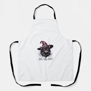 100% That Witch Cat Halloween Witch Party Costume Apron