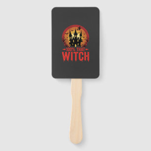 100% That Witch Halloween Castle Hand Fan
