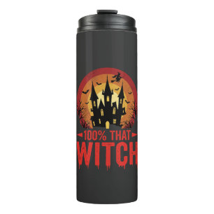 100% That Witch Halloween Castle Thermal Tumbler