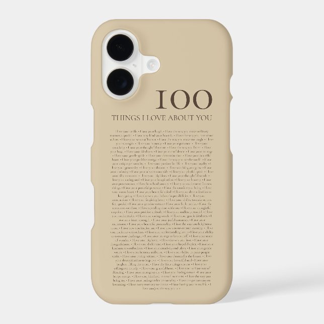 100 Things I Love About You | Tan And Rich Coffee (Back)