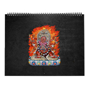 [100] Tibetan Thangka  - Wrathful Deity Hayagriva Calendar