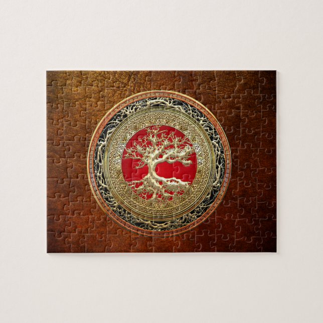 [100] Treasure Trove: Celtic Tree of Life [Gold] Jigsaw Puzzle (Horizontal)