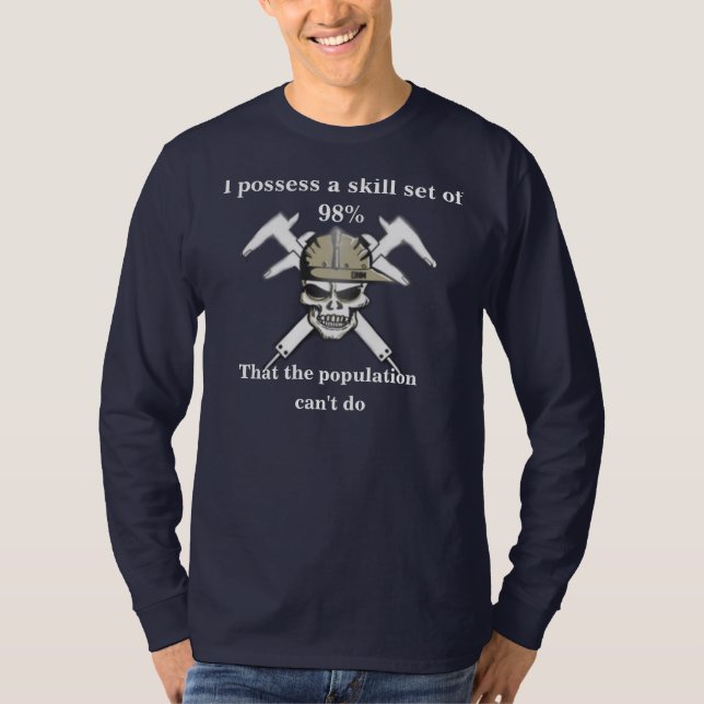 100% true old school machinist tshirt (Front)