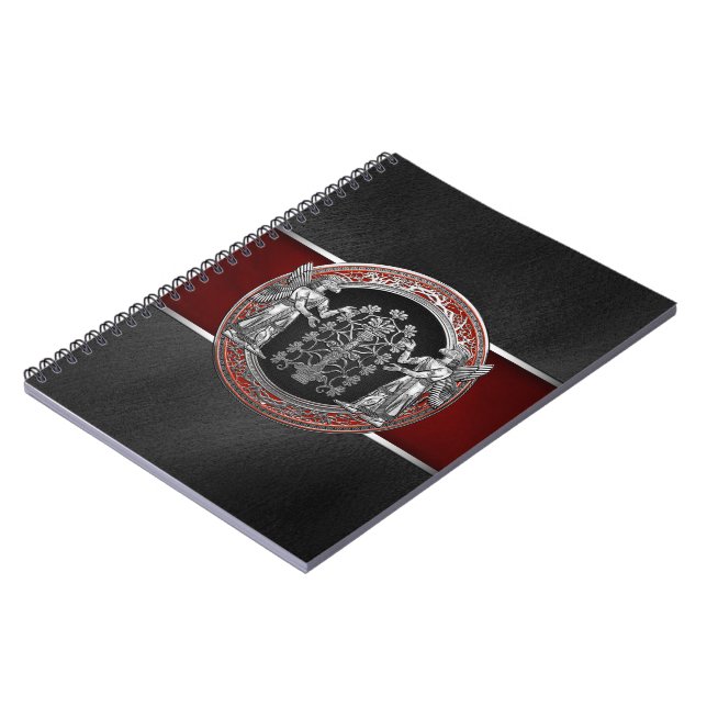 [100] Two Silver Ninurtas with Tree of Life Notebook (Left Side)