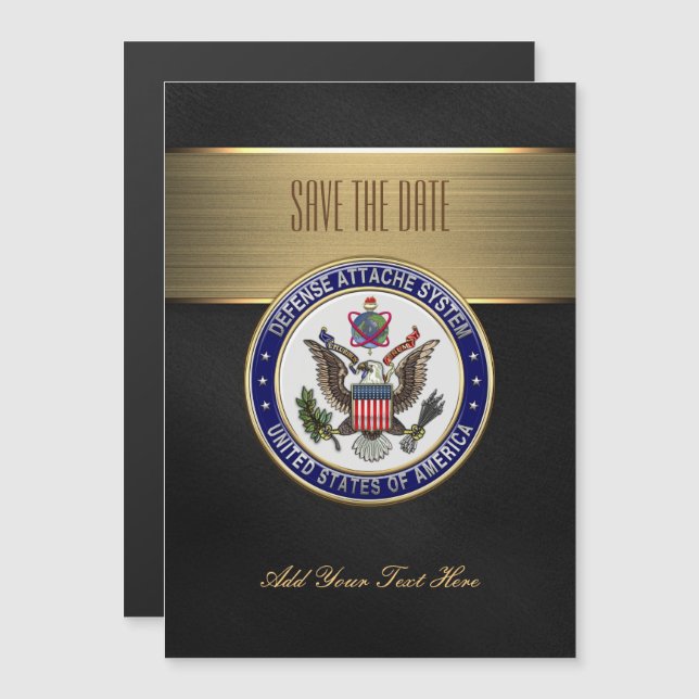 [100] U.S. Defence Attaché System (DAS) Emblem [3D Magnetic Invitation (Front/Back)