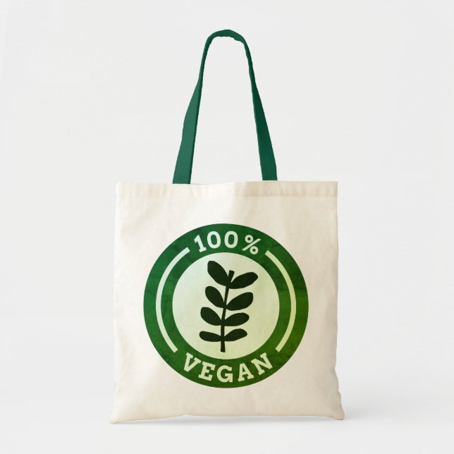 100% Vegan Ethical Kind Living Sustainable Tote Bag (Front)