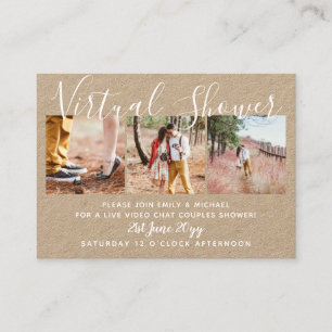 100 Virtual Shower PHOTO Wedding Live Chat Budget Calling Card
