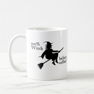 100% Witch Before Coffee Halloween Mug