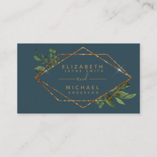 100 x Greenery Gold Wedding Enclosure Details Card