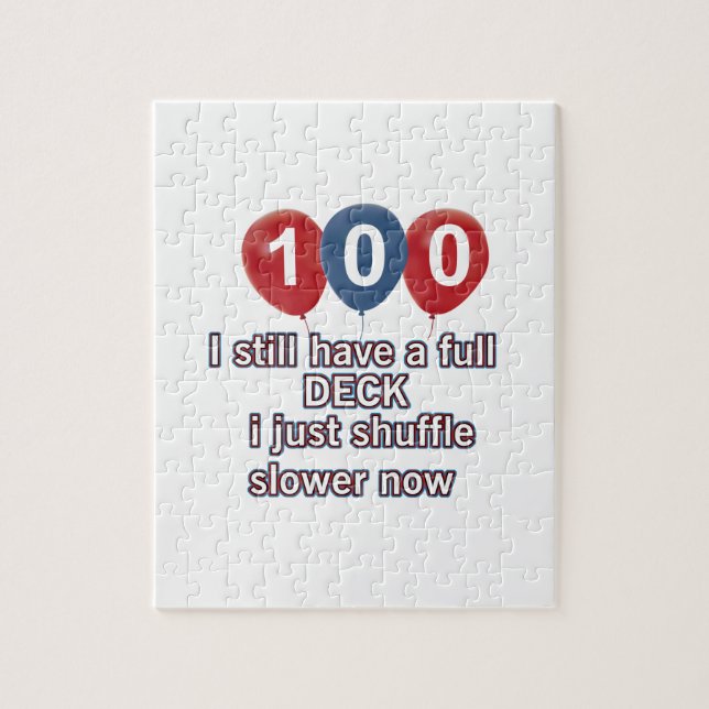 100 year funny birthday designs jigsaw puzzle (Vertical)