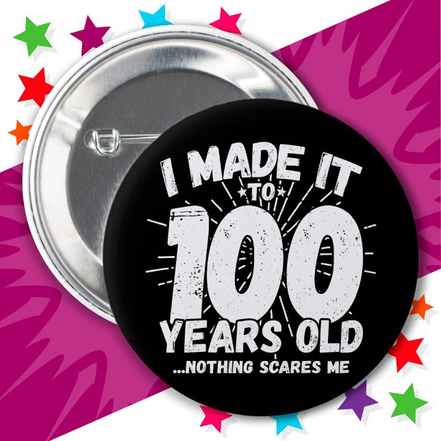 100 Year Old Sarcastic Meme Funny 100th Birthday 6 Cm Round Badge (Creator Uploaded)