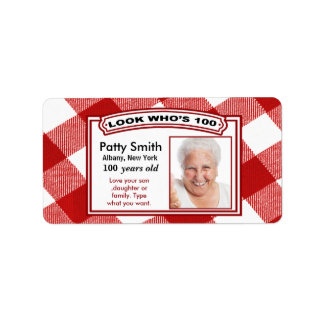 100 Year Old Sticker Labels - Easy to Customise