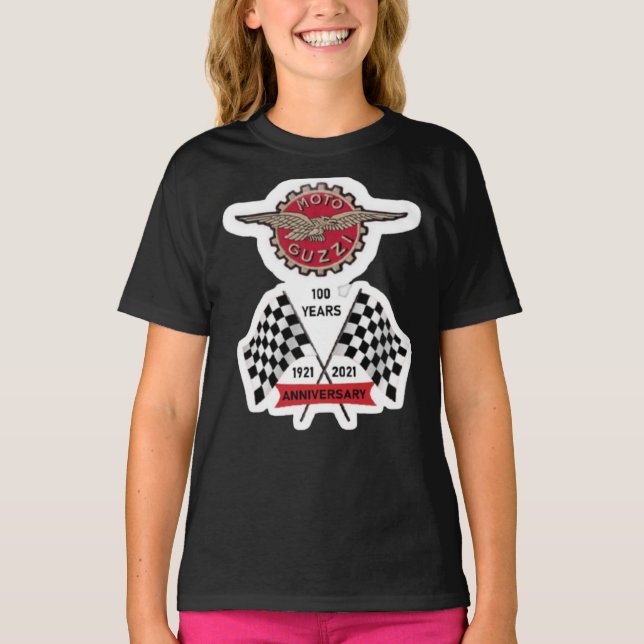 100 Years Anniversary Moto Guzzi Logo  Merch and A T-Shirt (Front)