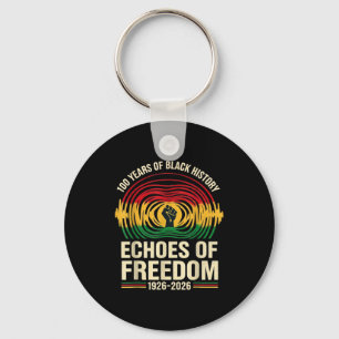 100 years black history echoes of freedom african key ring