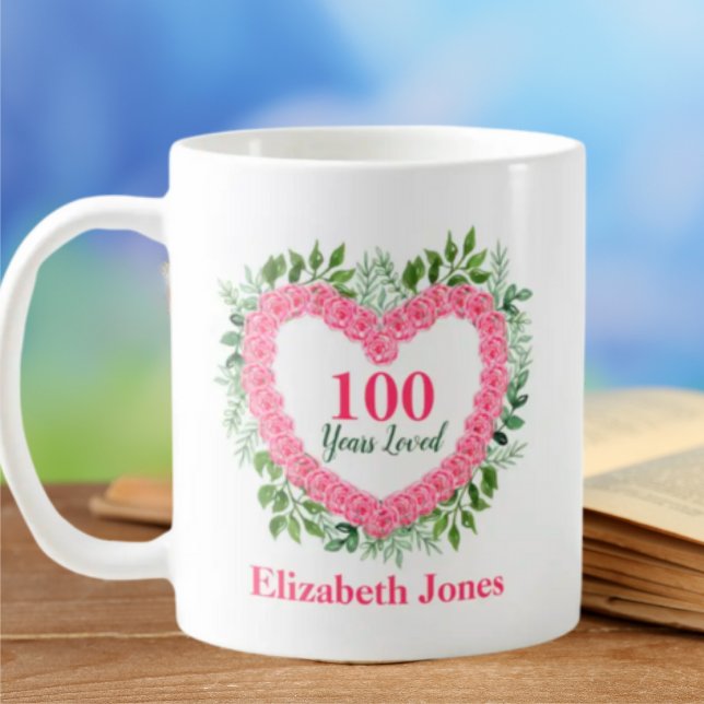 100 Years Loved Personalised 100th Birthday Mug (Creator Uploaded)