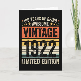 100 Years Of Being Awesome Vintage 1922 Card