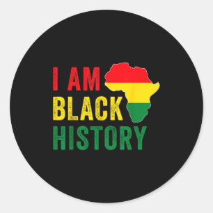 100 years of black excellence centennial black classic round sticker