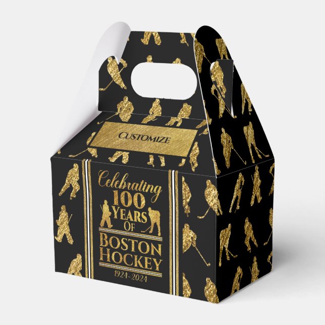 100 Years Of Boston Hockey Gable Favour Box (Front Side)